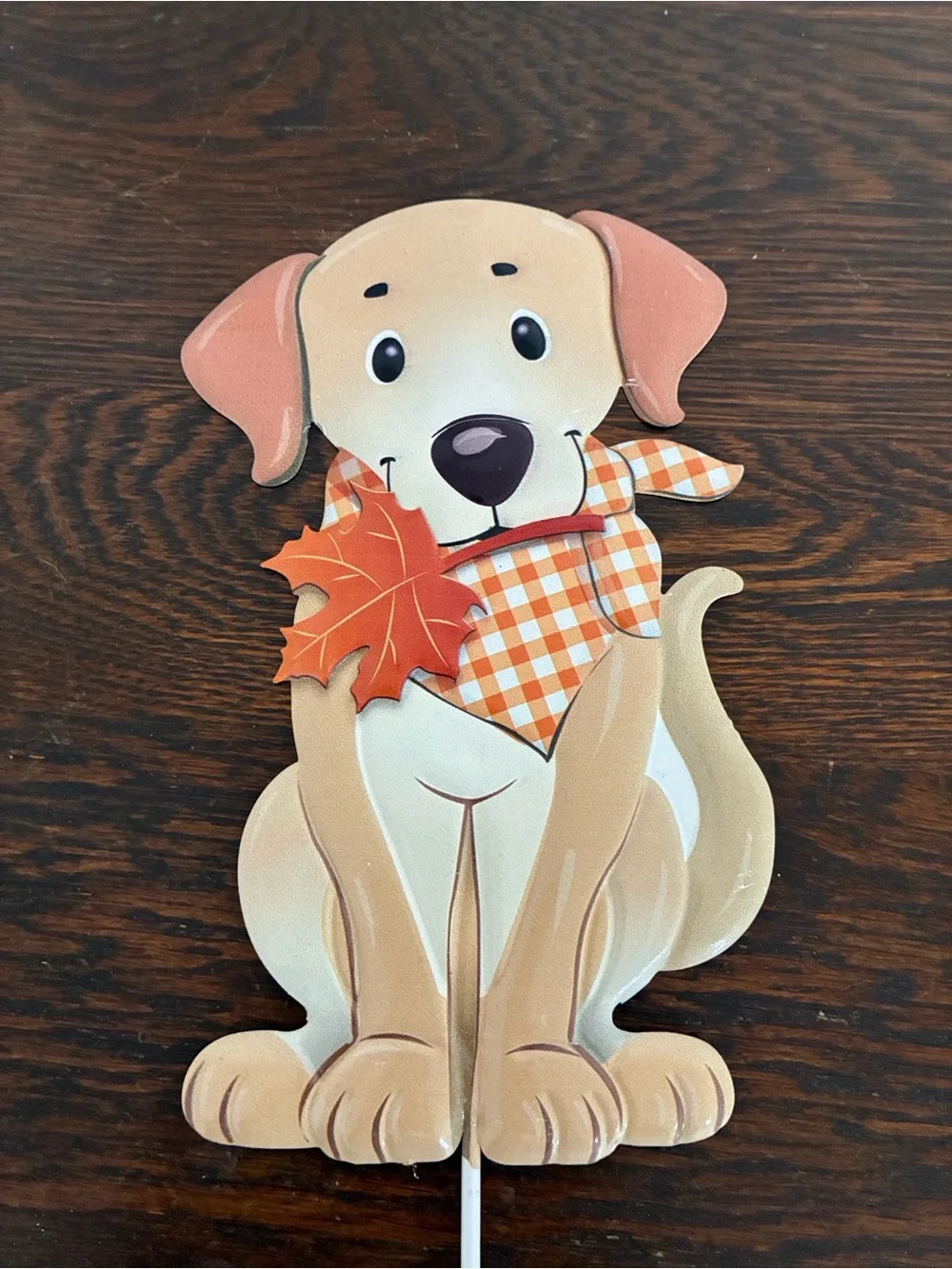 NWT- Set of 3- Adorable Fall Harvest Theme- Dog & Cat Metal Yard Stakes